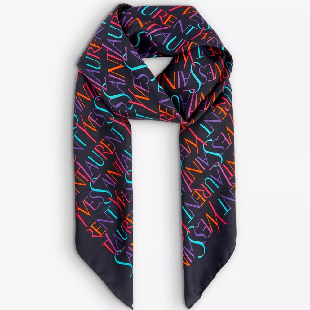 SAINT LAURENT SILK SCARF